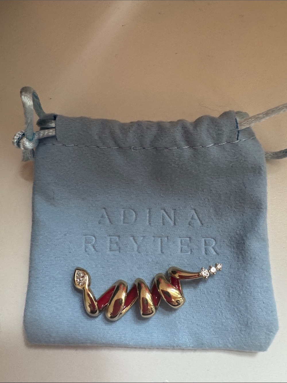 Adina Reyter 14 Karat Serpentine Necklace with Diamond Accents - Picture 2 of 2